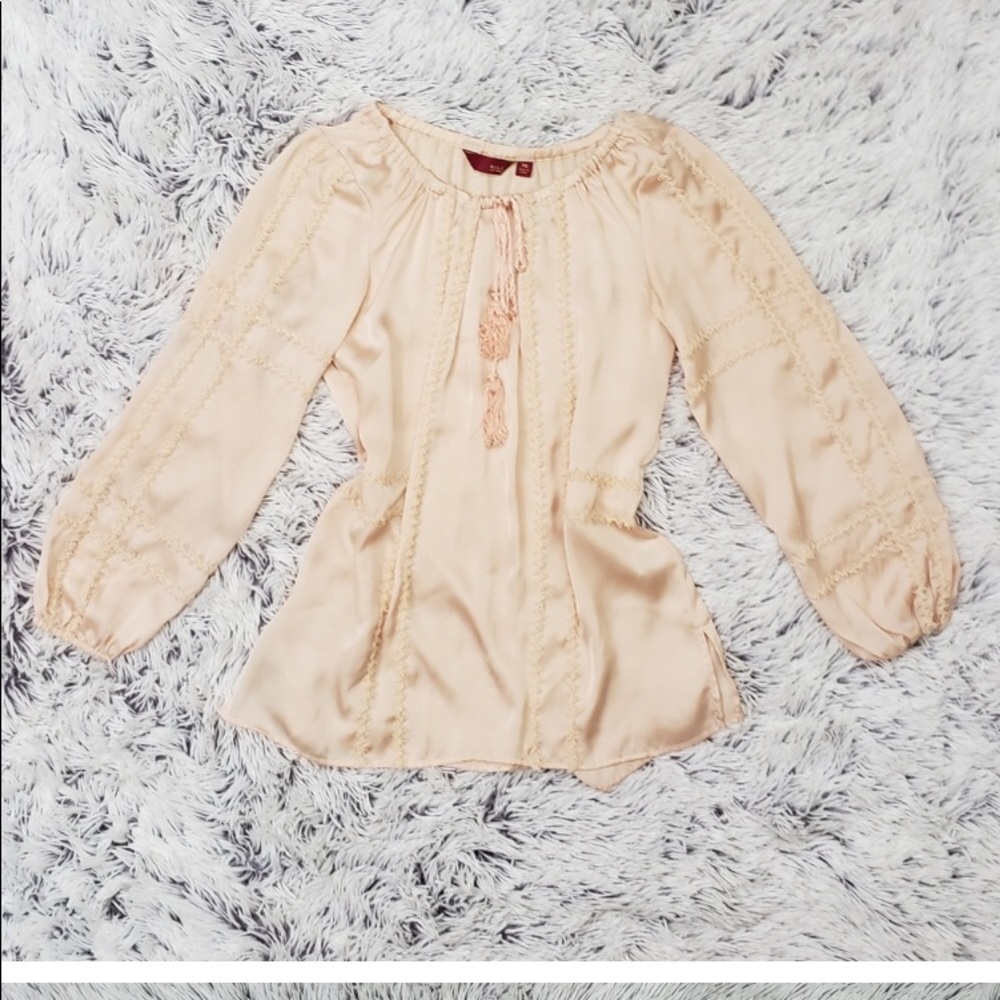 Pink peasant top